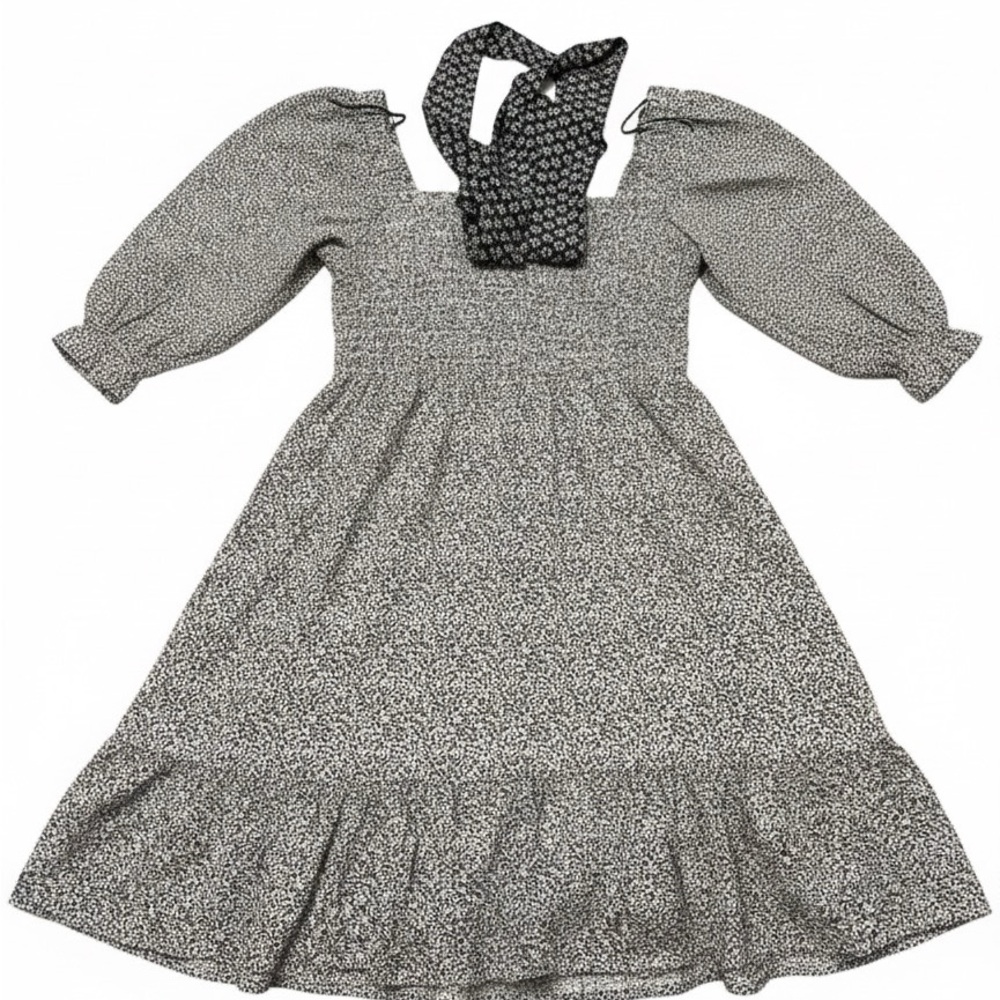 Sienna Sky Black and White Floral Kids Dress
